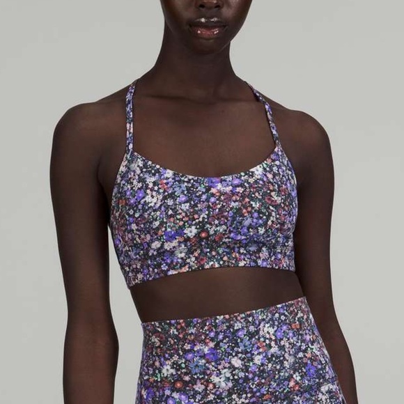 Lululemon Flow Y Nulu Bra *Light Support, A–C Cups Flower Burst Multi 6 - Picture 1 of 8